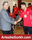 دیدار عرب با بازیکنان در اردوی ترکیه