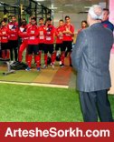 گرشاسبی در تمرین حاضر شد+عکس