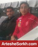 حسینی و همتی، تنها حامیان پرسپولیس در آزادی + عکس