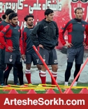 گزارش تمرین پرسپولیس/صحبت های خصوصی درخشان با صادقیان و غیبت نیلسون