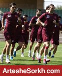 دیدار کادر فنی تیم ملی جوانان با پرسپولیسی ها در تمرین امروز