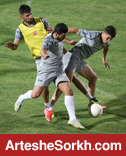 تمرین تاکتیکی بازیکنان پرسپولیس در نوبت بعدازظهر